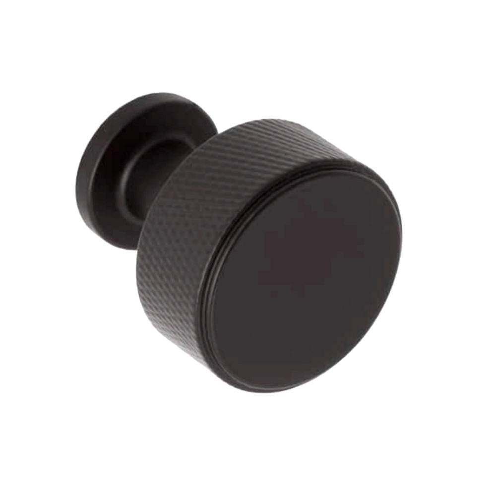 Cabinet Knobs! Kent Knurled Matte Black 5ct ($20) or 25ct ($80)